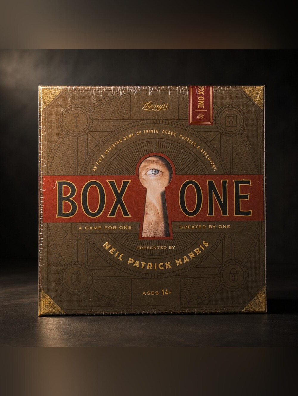 Theory Box One Board Game - Brown & Red Accent